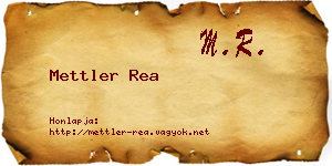 Mettler Rea névjegykártya